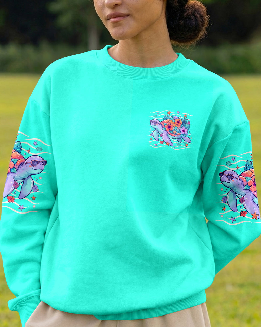 SALTWATER HEALS EVERYTHING TURTLE ALL OVER PRINT  - TLNO1507261