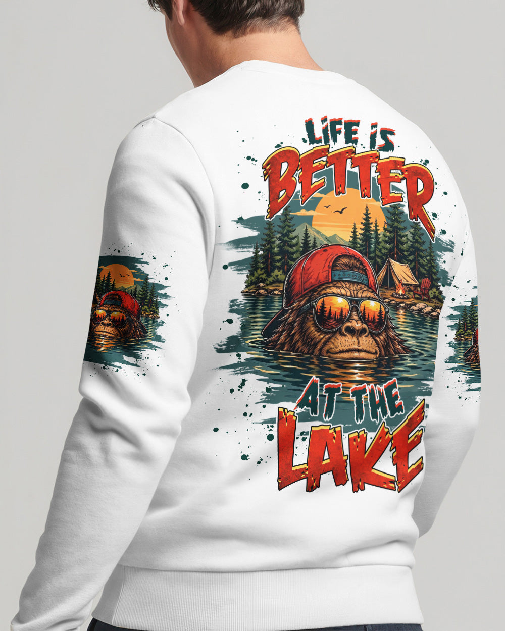 LIFE IS BETTER AT THE LAKE BIGFOOT ALL OVER PRINT   - TLHG2805263