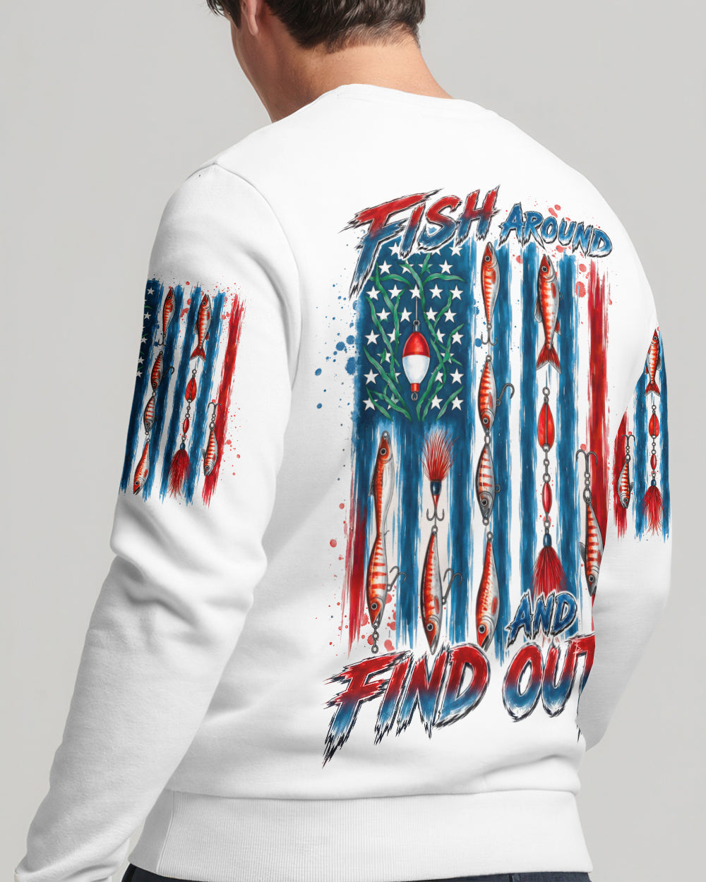 FISH AROUND AND FIND OUT FISHING ALL OVER PRINT - TLTW0106263