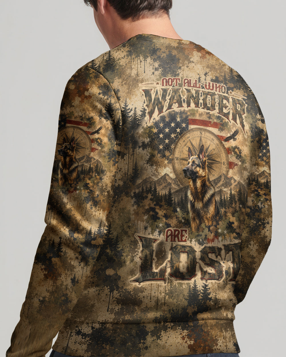 NOT ALL WHO WANDER ARE LOST GERMAN SHEPHERD DOG ALL OVER PRINT - TLTW0306261