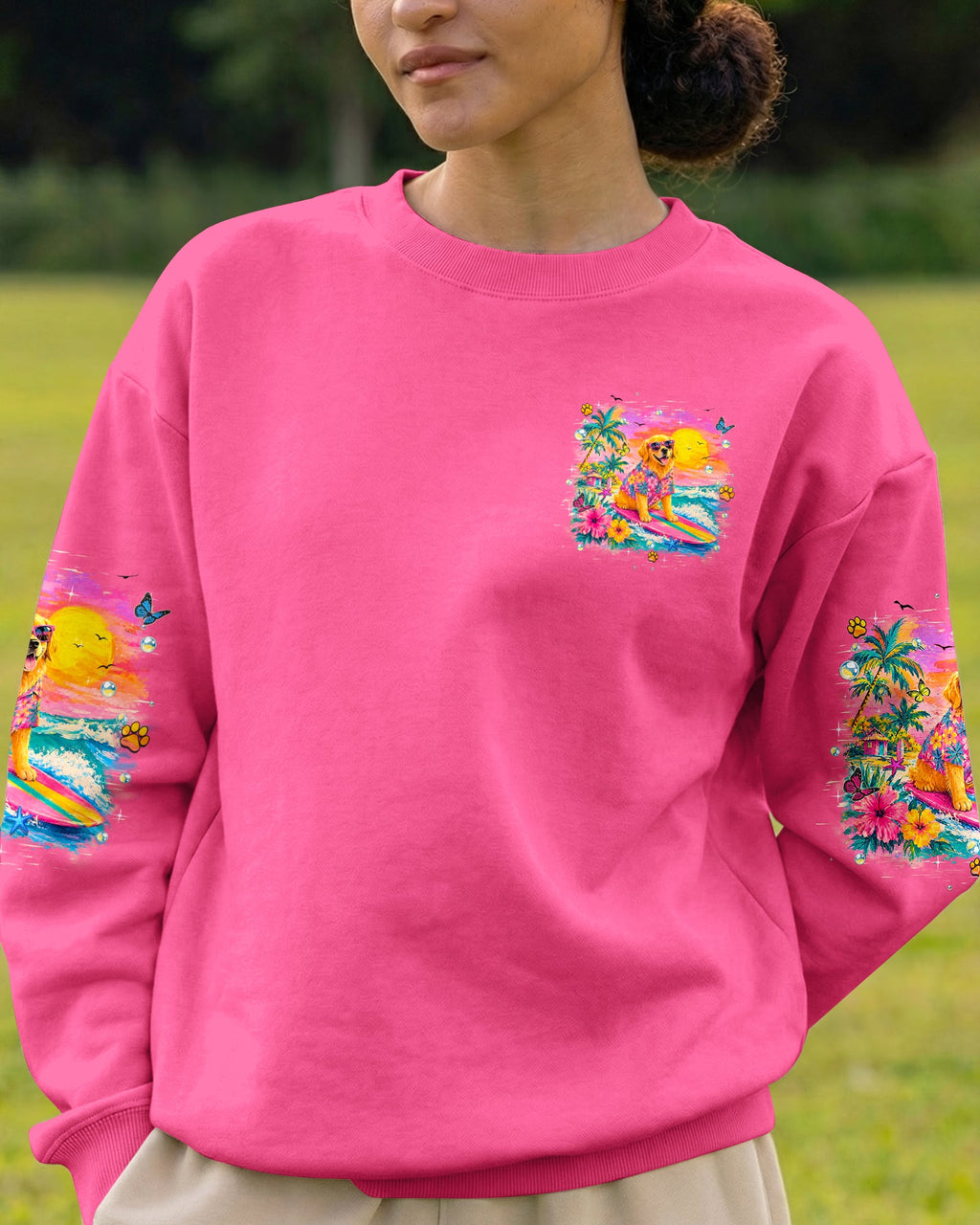 BEACH DAYS & GOLDEN WAVES GOLDEN RETRIEVER ALL OVER PRINT - TLHN2605261