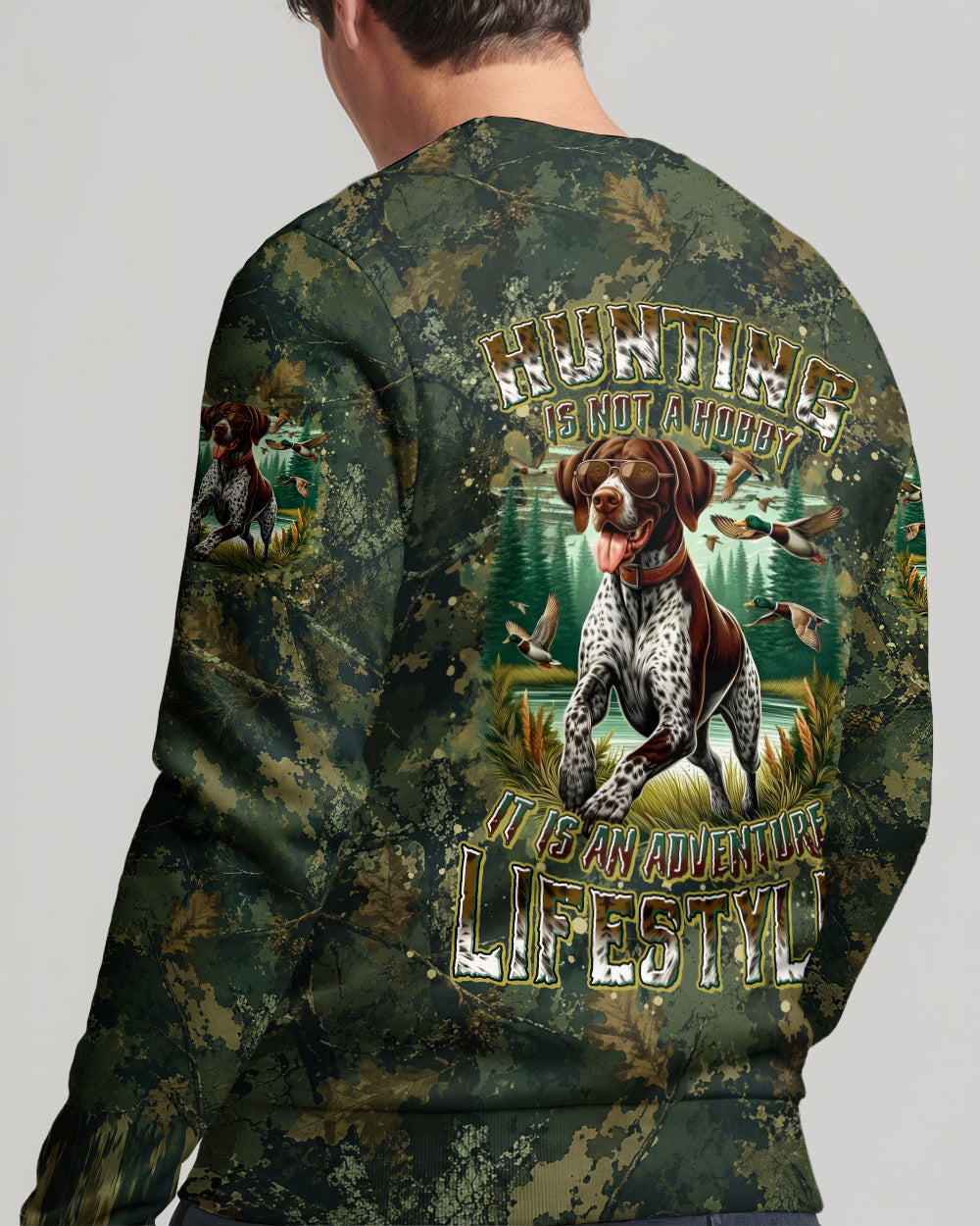 HUNTING IS NOT A HOBBY GERMAN SHORTHAIRED POINTER DOG ALL OVER PRINT - TYLN2905261