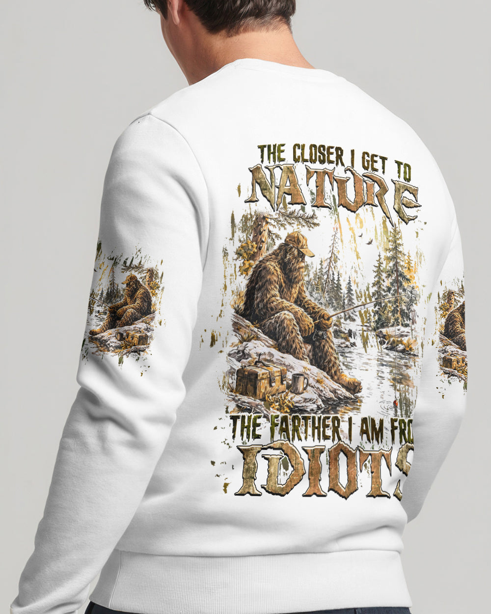 THE CLOSER I GET TO NATURE BIGFOOT ALL OVER PRINT - TLHG0506263