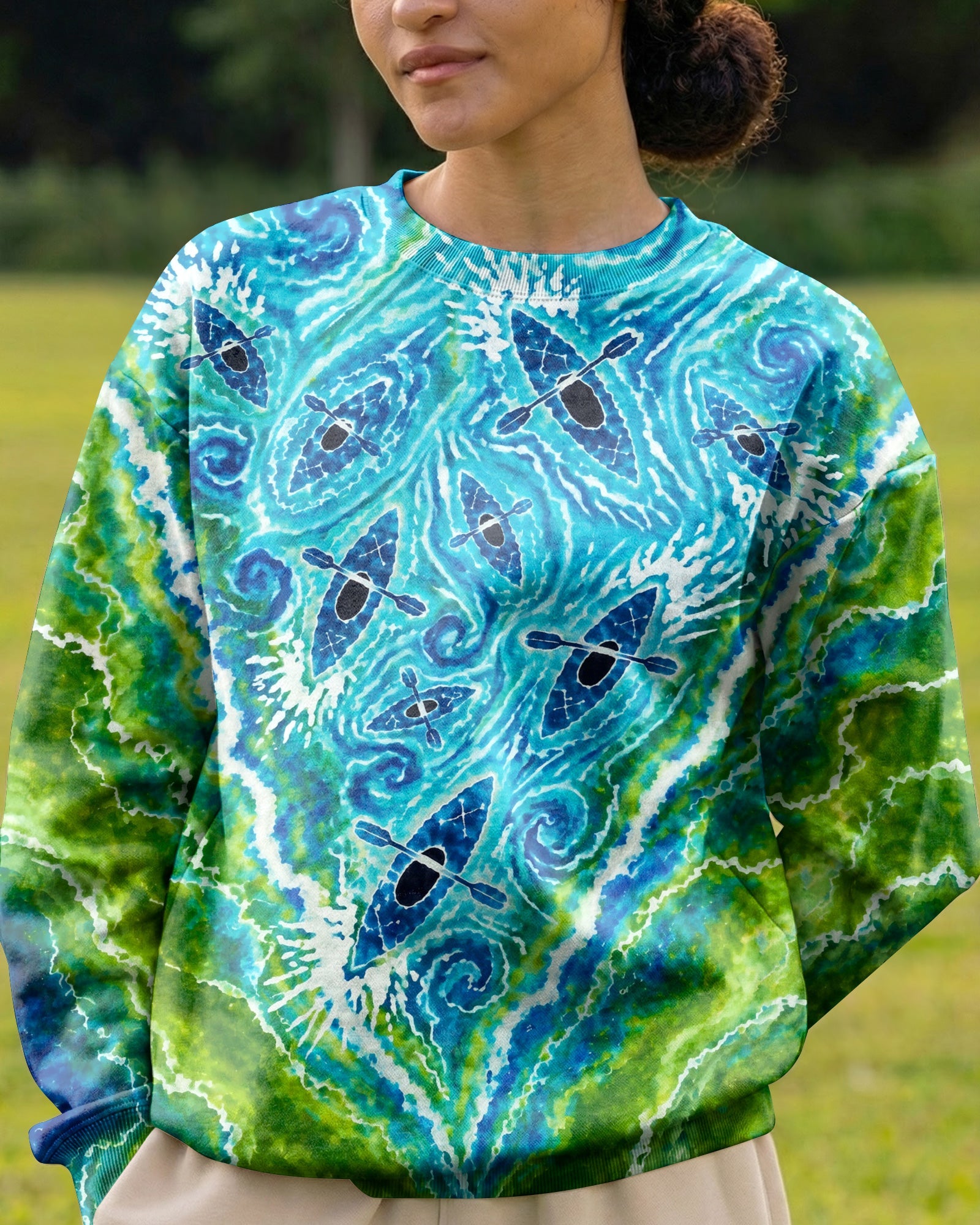 LAKESIDE KAYAK WATER SWIRL ALL OVER PRINT - KMTM1107261