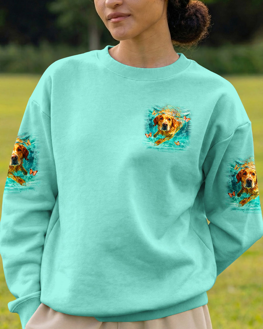MEET ME AT THE LAKE GOLDEN RETRIEVER DOG ALL OVER PRINT - TYLN225262