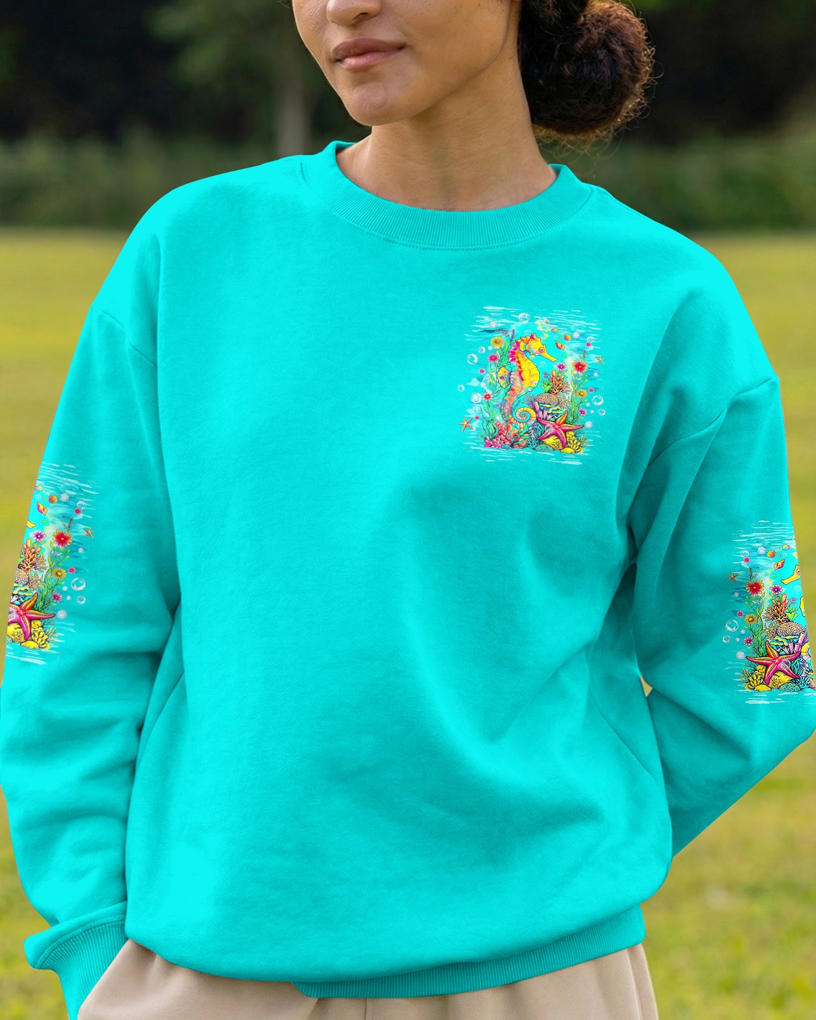 SMELL THE SEA FEEL THE BREEZE SEAHORSE  ALL OVER PRINT - TLHG1206262