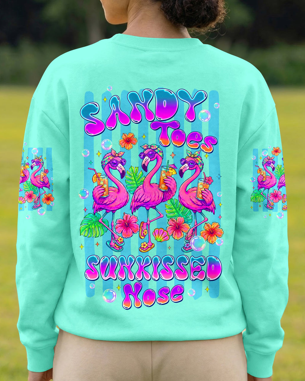 SANDY TOES SUNKISSED NOSE FLAMINGO ALL OVER PRINT  - TLTW1906261