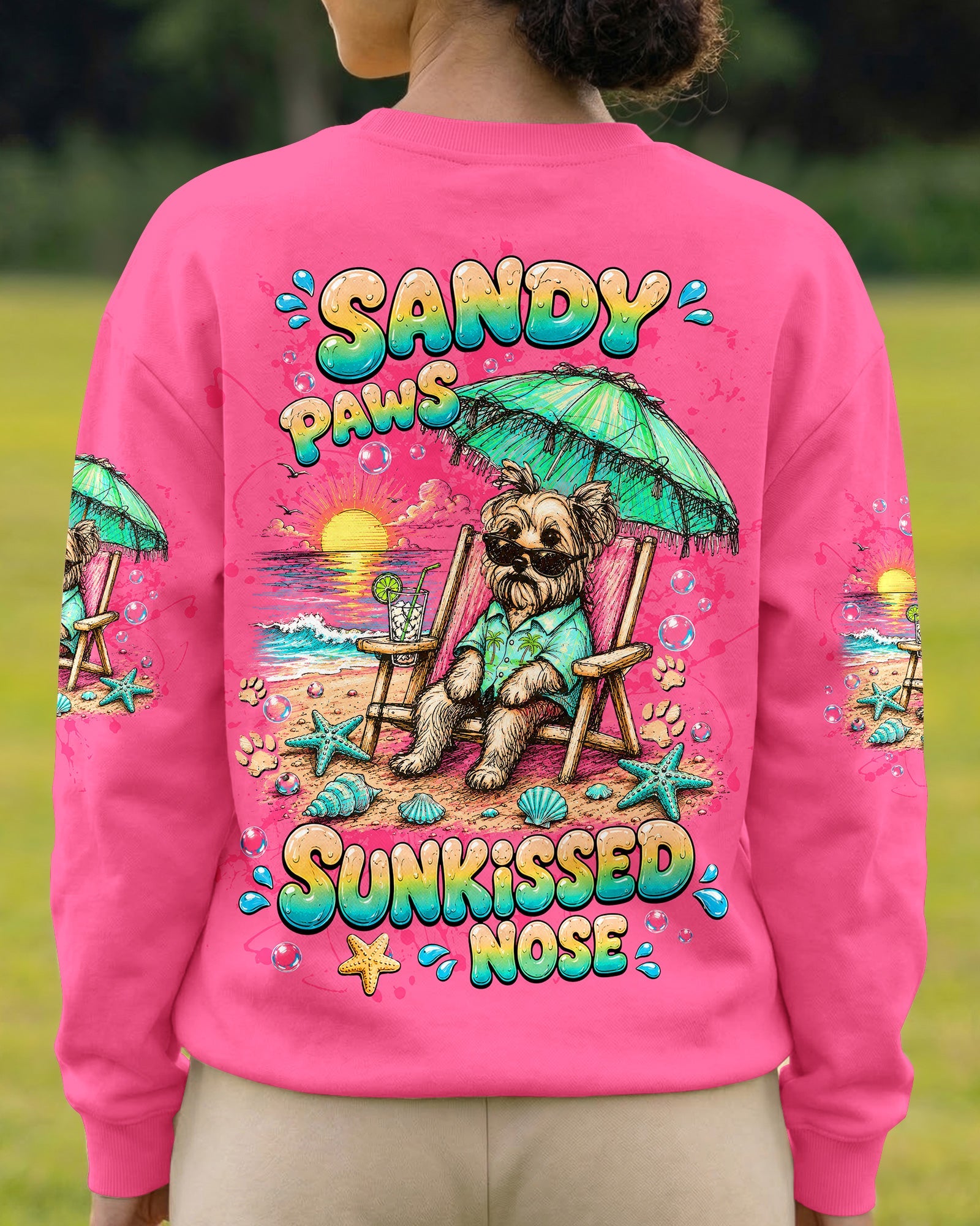 SANDY PAWS SUNKISSED NOSE YORKIE DOG ALL OVER PRINT - TLTW2205264