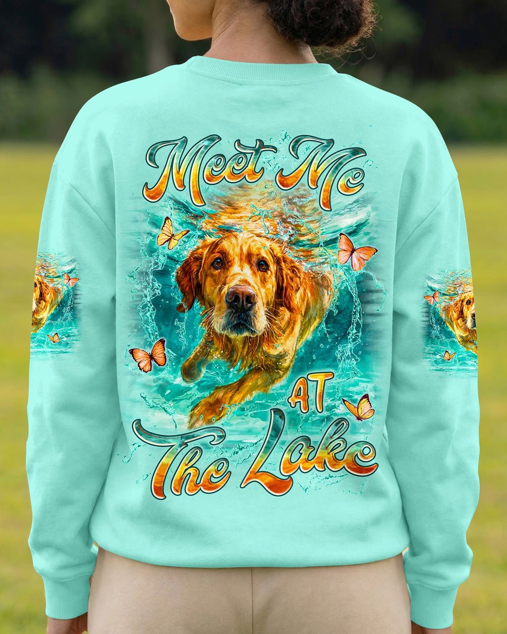 MEET ME AT THE LAKE GOLDEN RETRIEVER DOG ALL OVER PRINT - TYLN225262