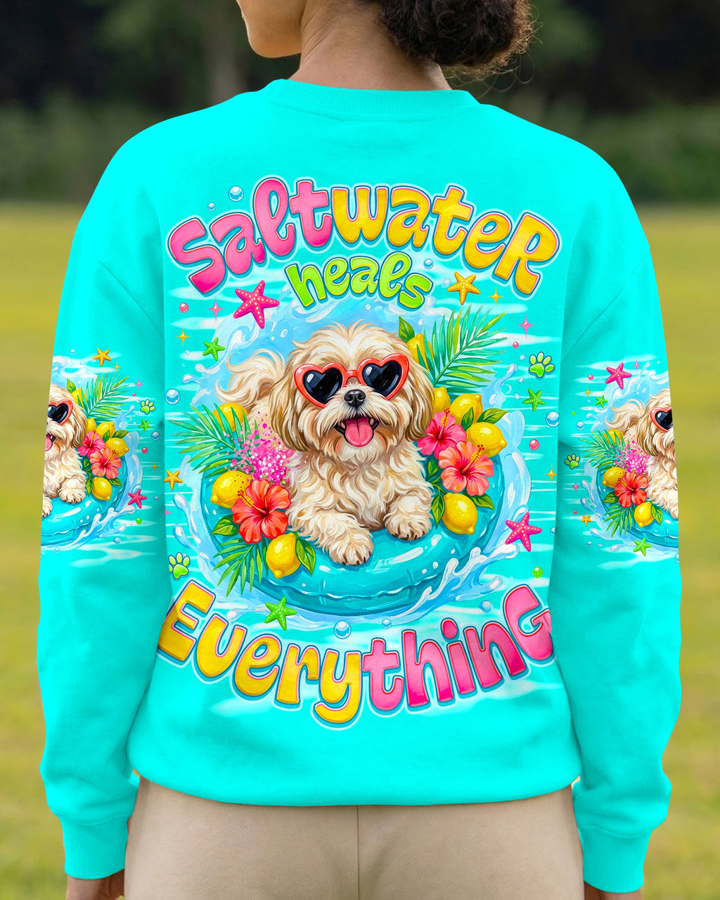 SALTWATER HEALS EVERYTHING SHIH TZU DOG ALL OVER PRINT - TLNO0806263