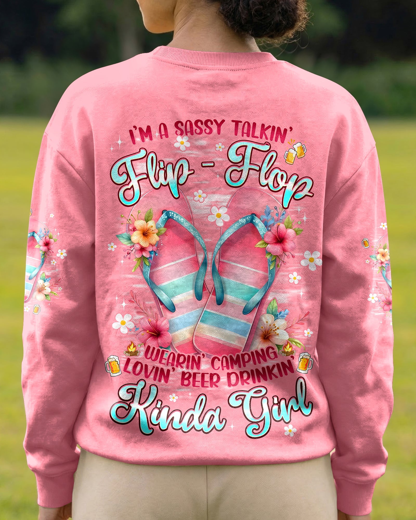 KINDA GIRL FLIP FLOPS ALL OVER PRINT - TYPQ0804261