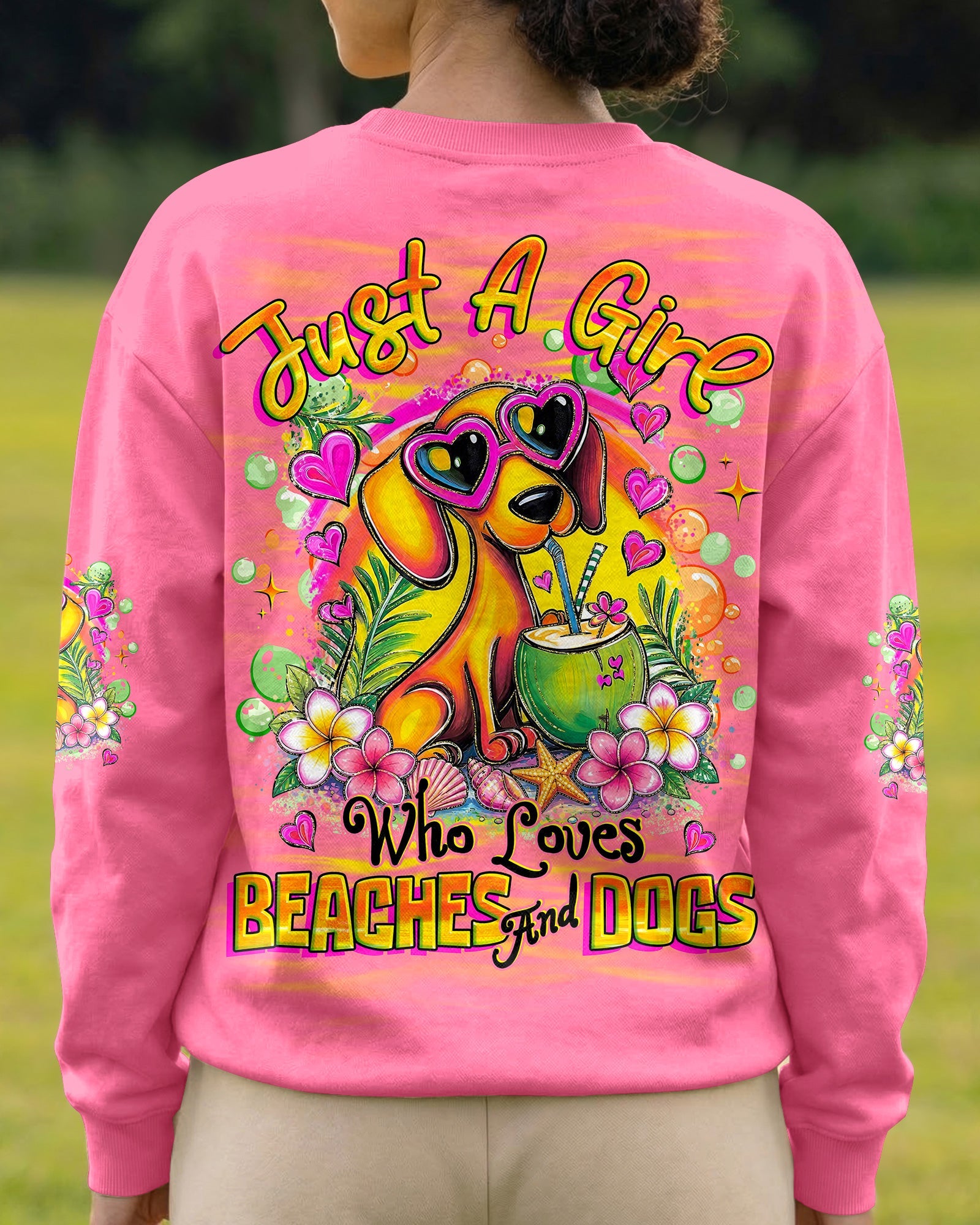 JUST A GIRL WHO LOVES DACHSHUND DOG ALL OVER PRINT - TLHG0405265