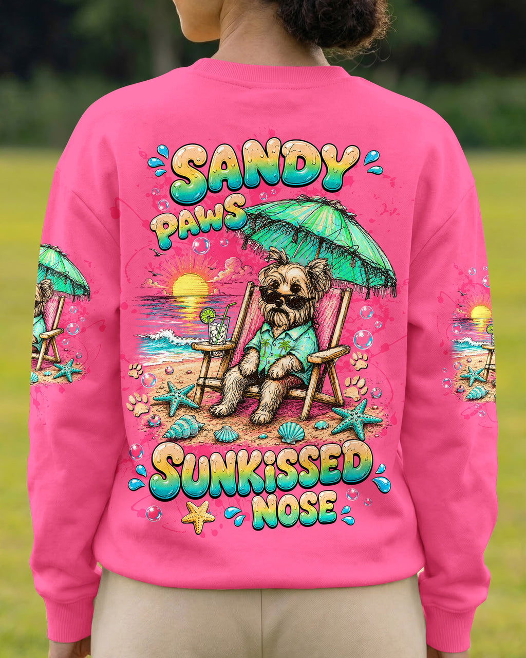 SANDY PAWS SUNKISSED NOSE YORKIE DOG ALL OVER PRINT - TLTW2205264