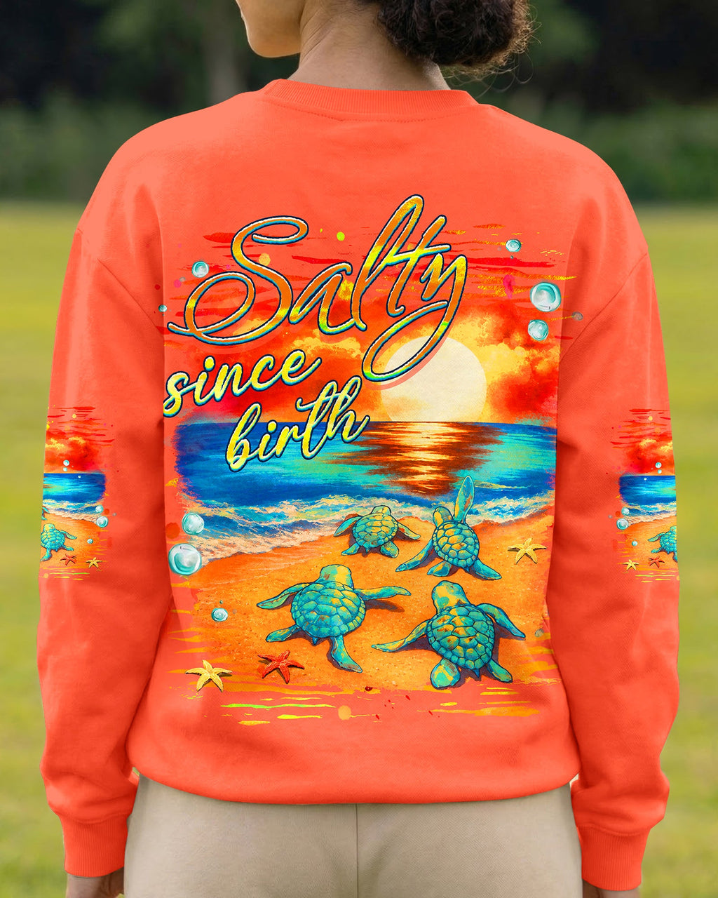 SALTY SINCE BIRTH TURTLE  ALL OVER PRINT - TLHG0506261