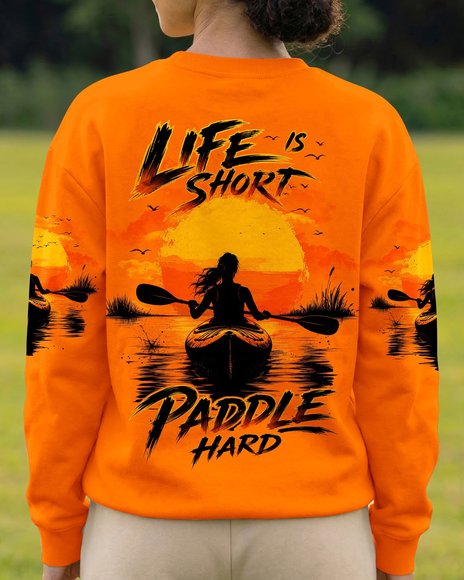 LIFE'S SHORT PADDLE HARD KAYAK ALL OVER PRINT - TLTW2905263