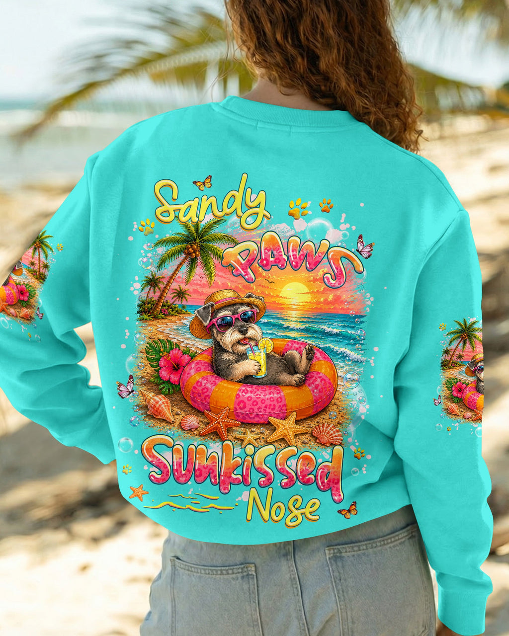 SANDY PAWS SUNKISSED NOSE SCHNAUZER DOG ALL OVER PRINT -  TLHG1905262