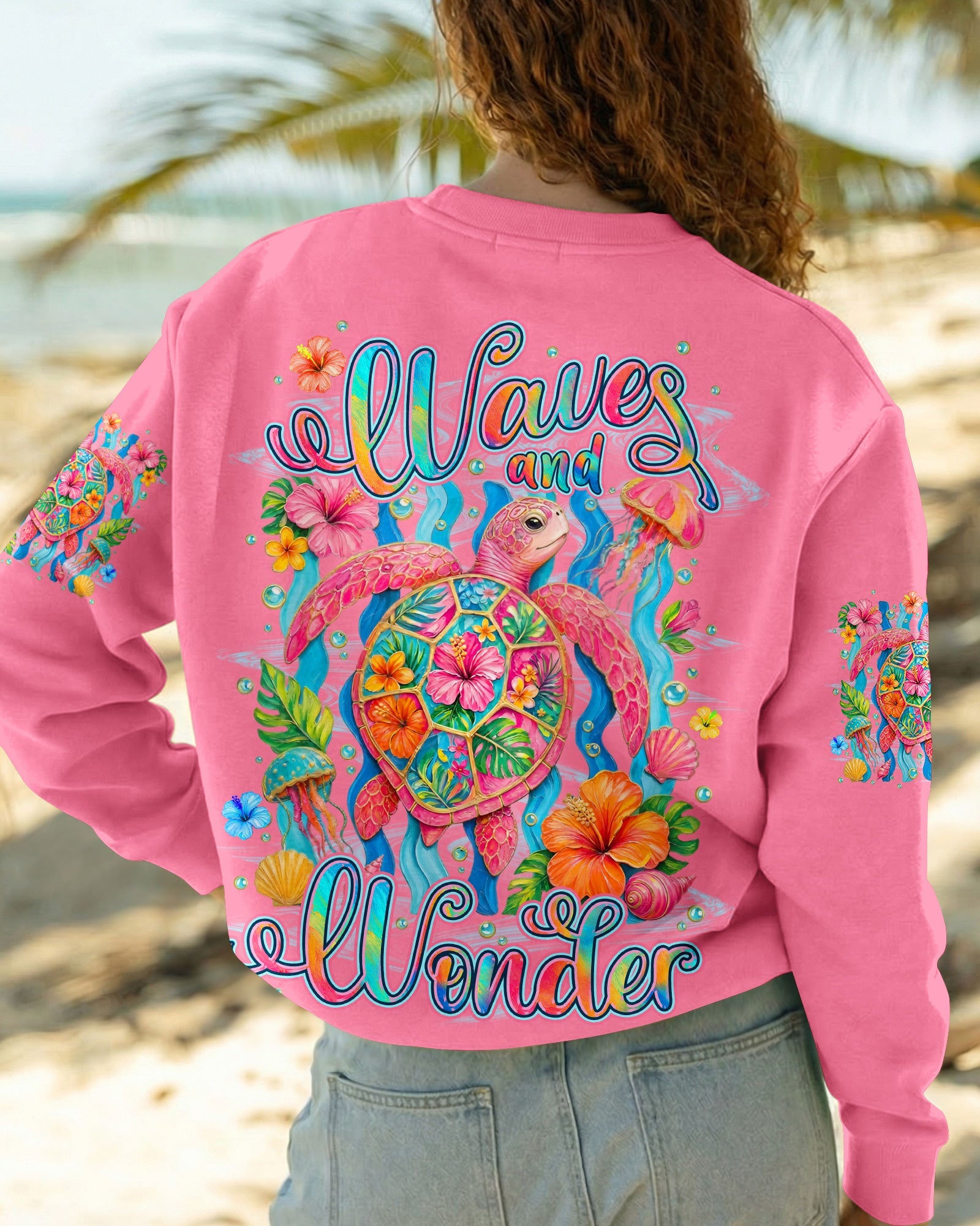 WAVES AND WONDER TURTLE ALL OVER PRINT -TYLN1506261