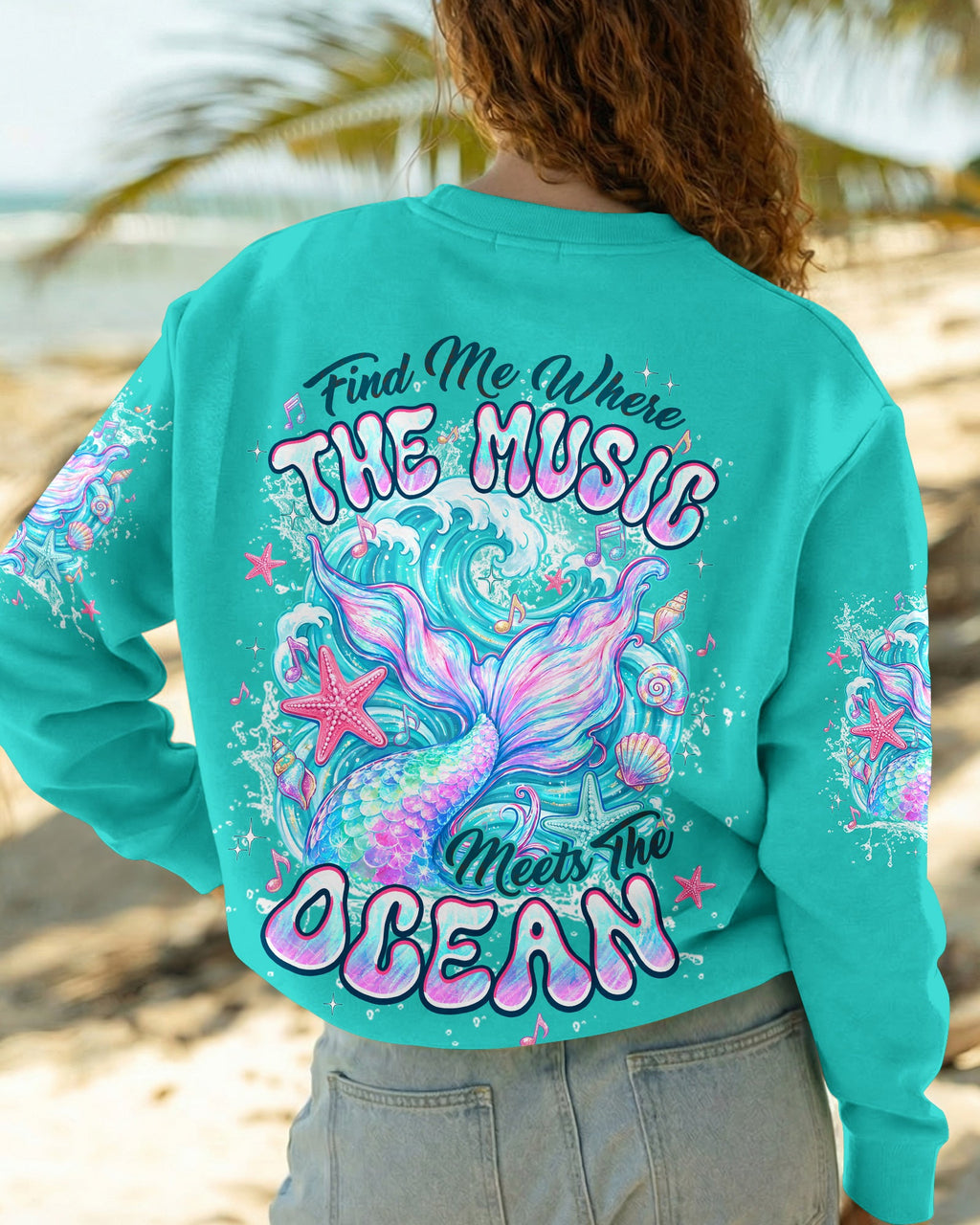 FIND ME WHERE THE MUSIC MEETS THE OCEAN MERMAID ALL OVER PRINT - TYPQ0707264