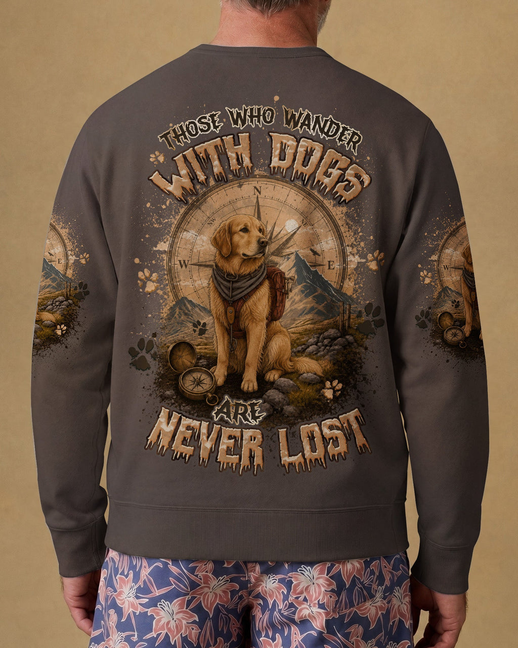 THOSE WHO WANDER WITH DOGS GOLDEN RETRIEVER DOG ALL OVER PRINT - TLTW0707262