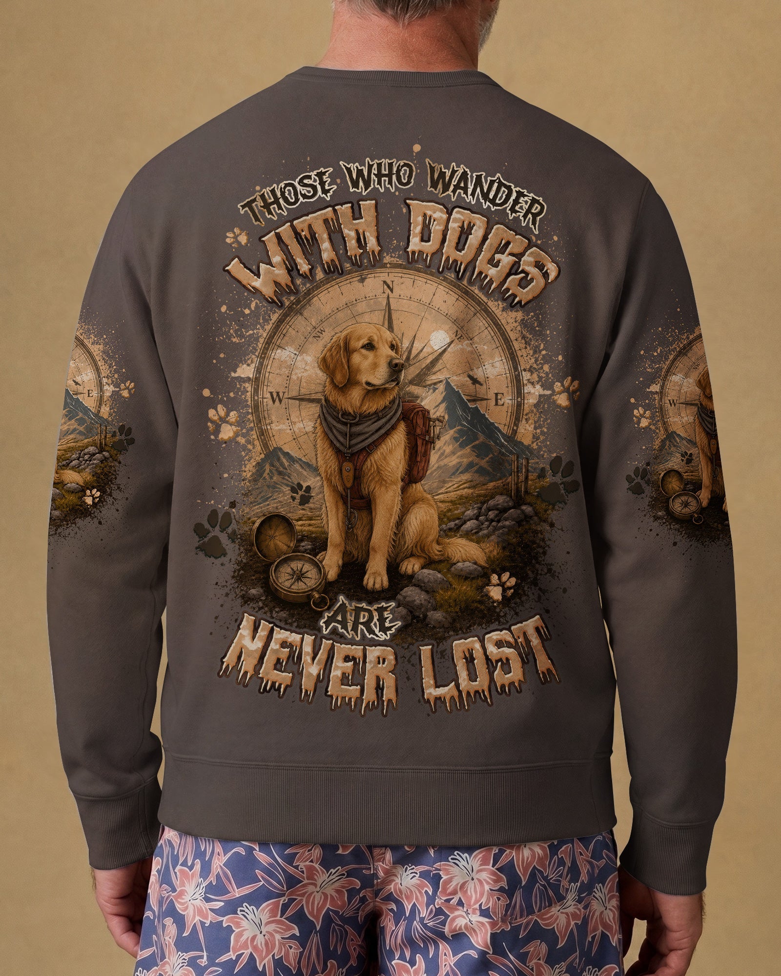 THOSE WHO WANDER WITH DOGS GOLDEN RETRIEVER DOG ALL OVER PRINT - TLTW0707262