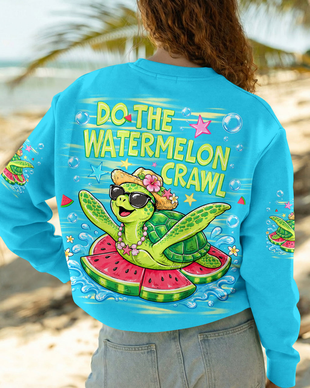 DO THE WATERMELON CRAWL TURTLE ALL OVER PRINT - TLHG1106263