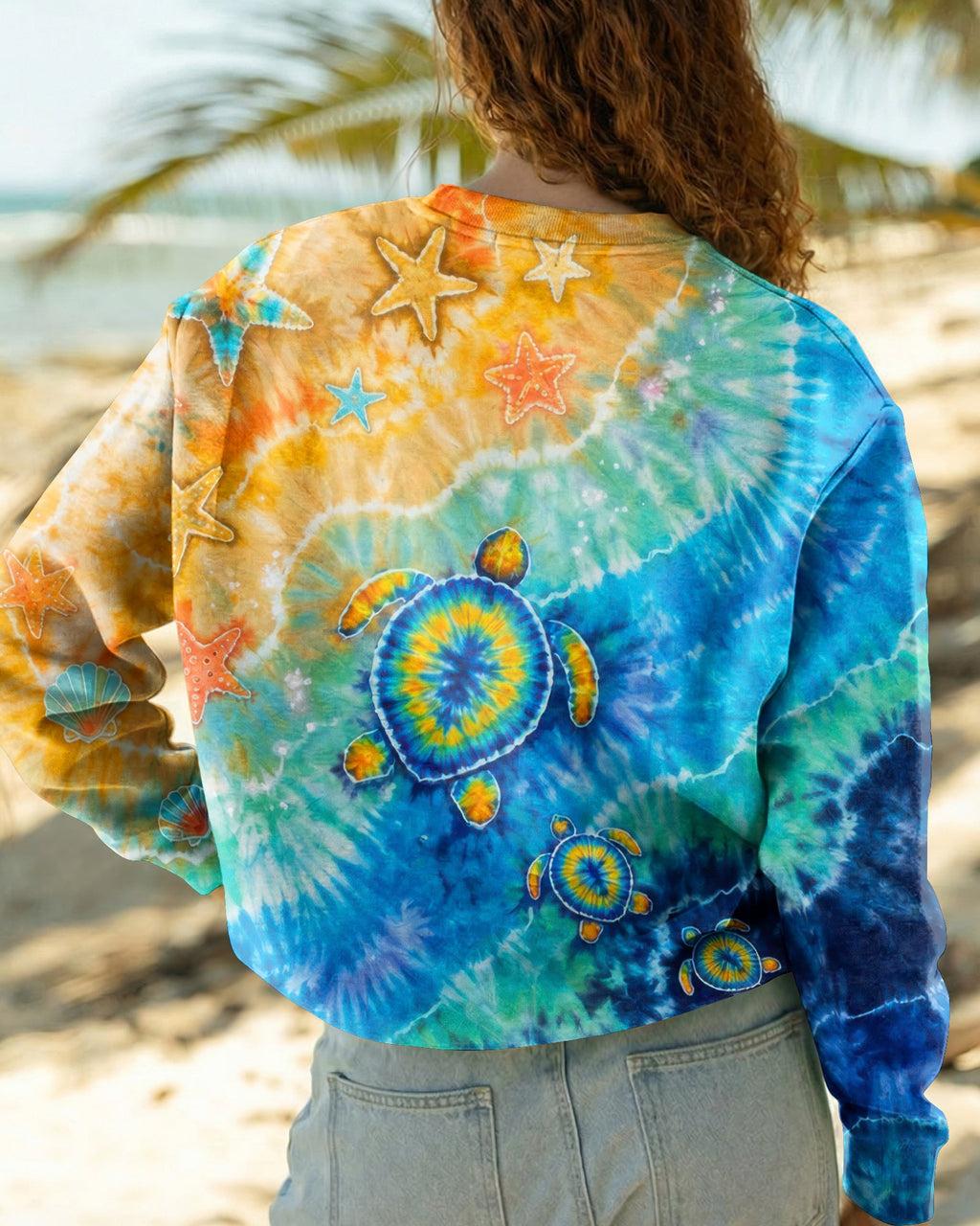 THREE TURTLES BEACH SAND BURST ALL OVER PRINT  - TLTW2206261
