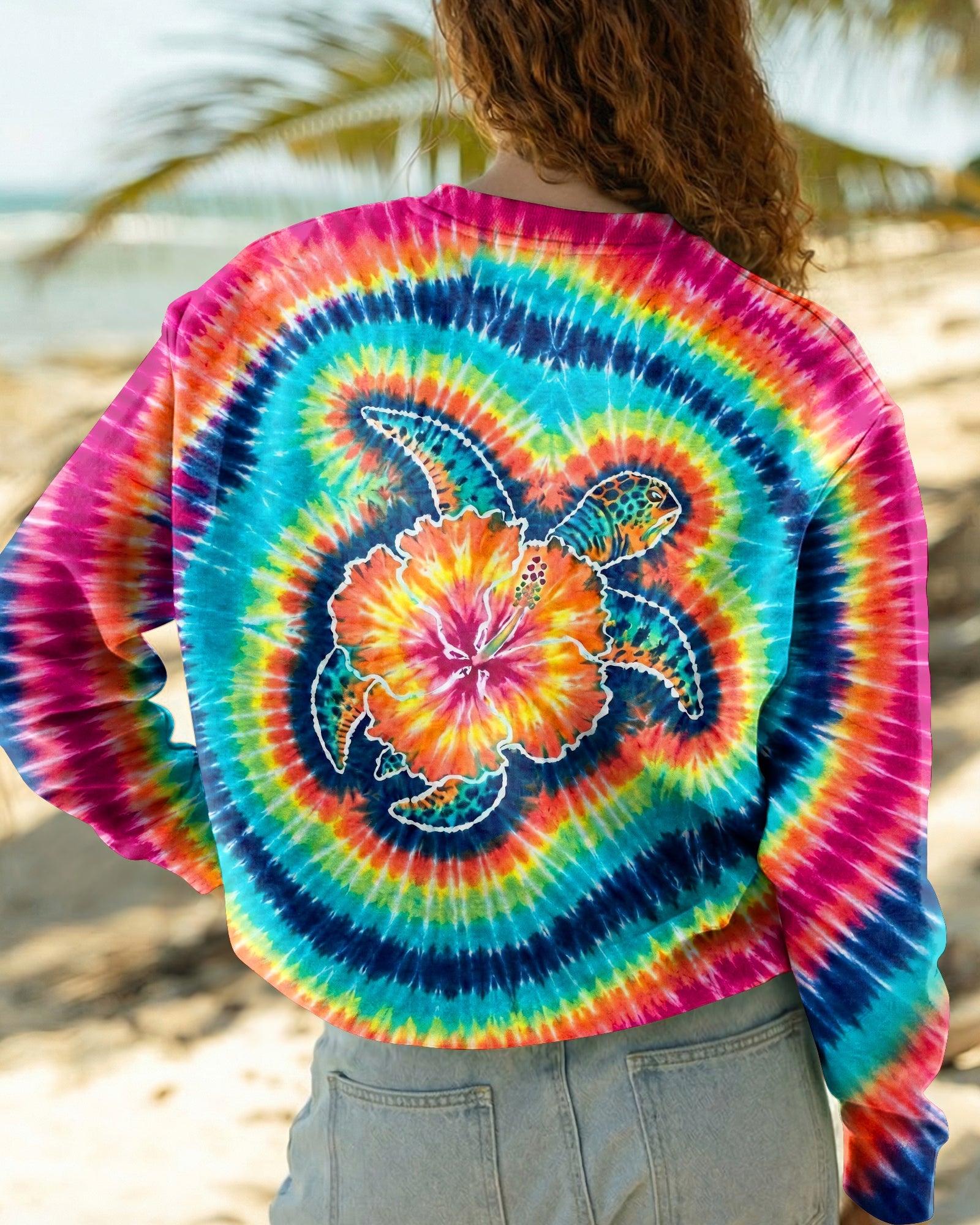 HIBISCUS SEA TURTLE SWIRL ALL OVER PRINT - TLHG1607262