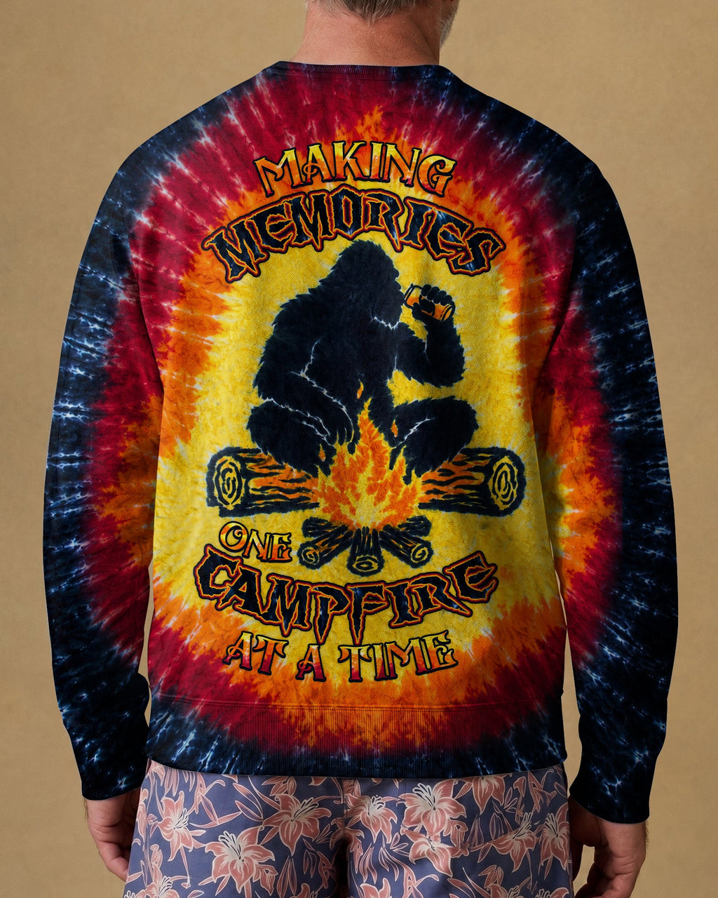 MAKING MEMORIES ONE CAMPFIRE AT A TIME BIGFOOT ALL OVER PRINT - TLHN1307262