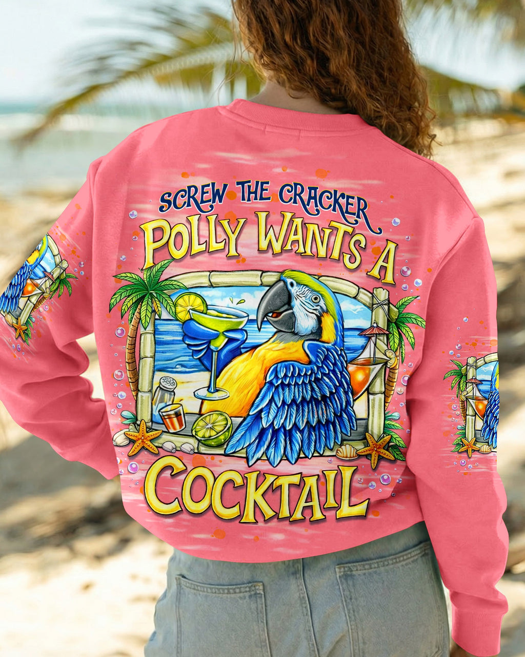 POLLY WANTS A COCKTAIL PARROT ALL OVER PRINT  - TLNT1404262