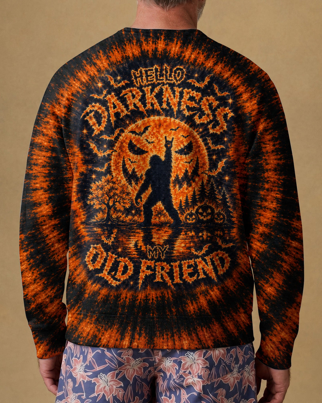 HELLO DARKNESS MY OLD FRIEND BIGFOOT HALLOWEEN ALL OVER PRINT - TLTW1707263