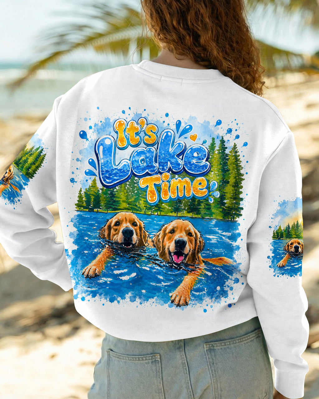 IT'S LAKE TIME LABRADOR DOG  ALL OVER PRINT - TLTW1805263