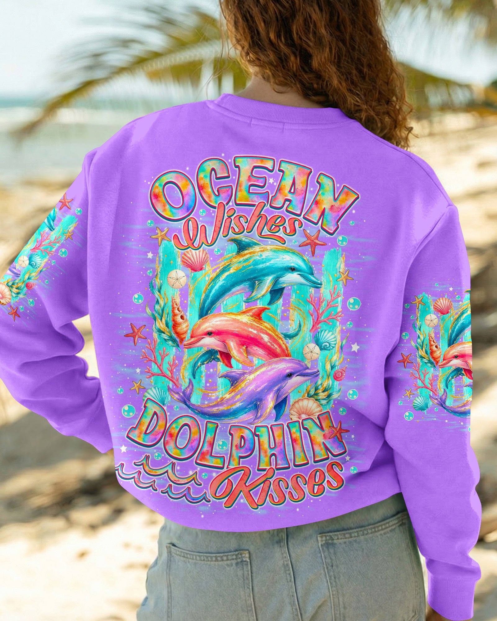OCEAN WISHES DOLPHIN KISSES ALL OVER PRINT  - TLNO0206262
