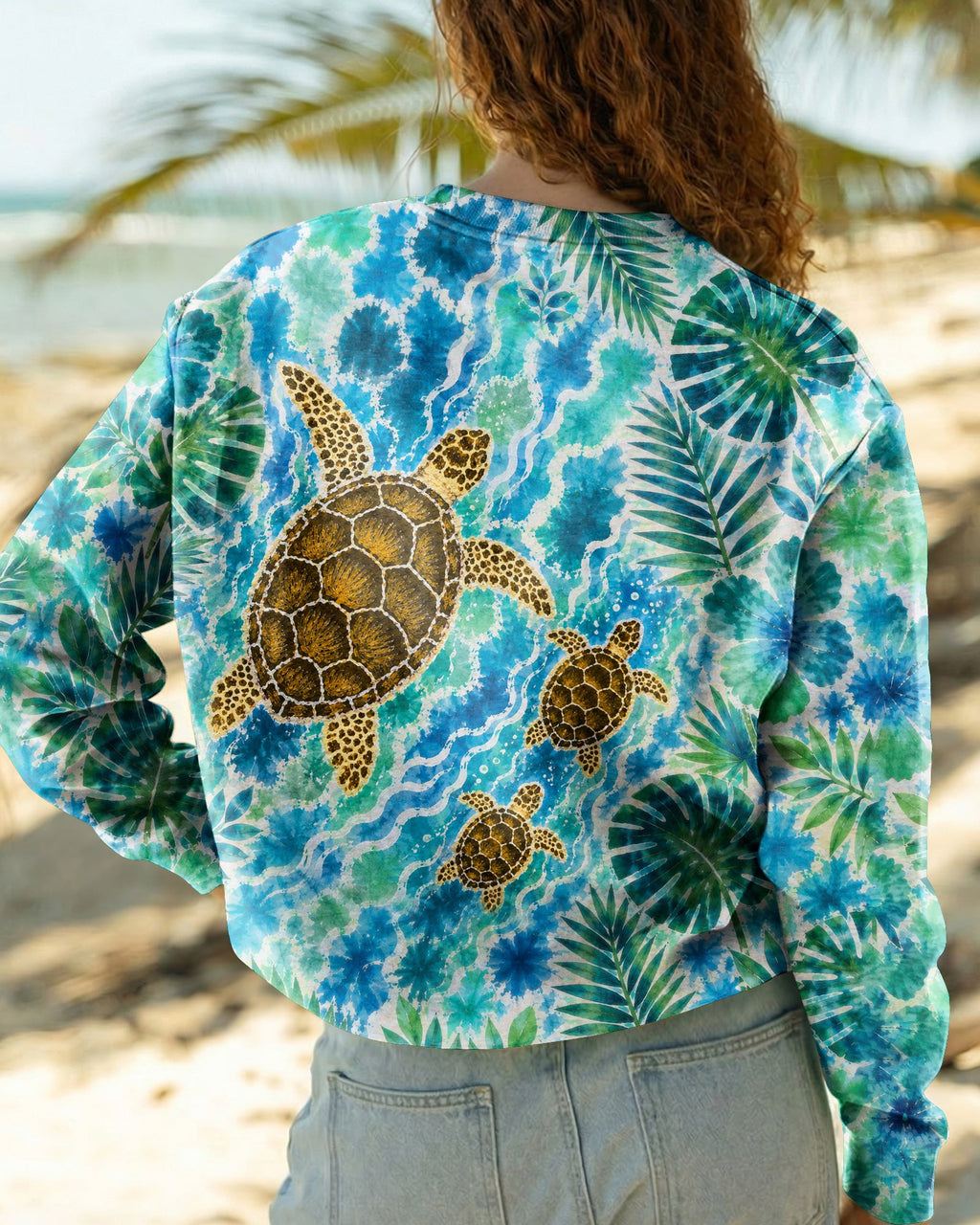 TROPICAL TURTLES VIBRANT OCEAN ALL OVER PRINT  - TLTW2406261