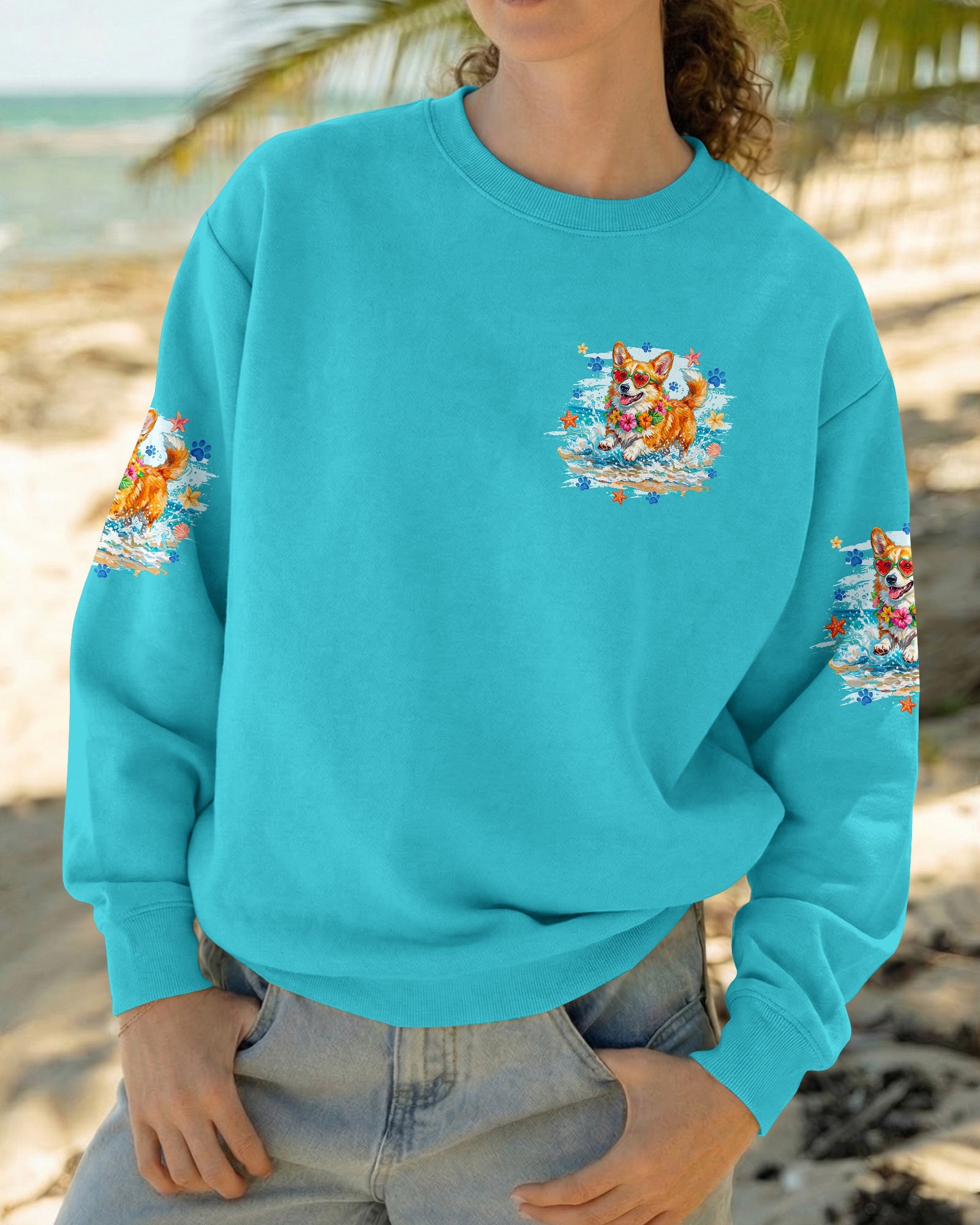 HAPPY AND SALTY CORGI DOG ALL OVER PRINT - TYQY2205261