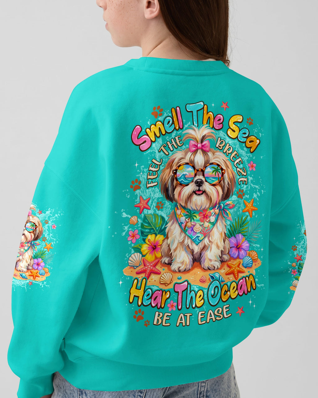 SMELL THE SEA SHIH TZU DOG KIDS ALL OVER PRINT - TYPQ0406262