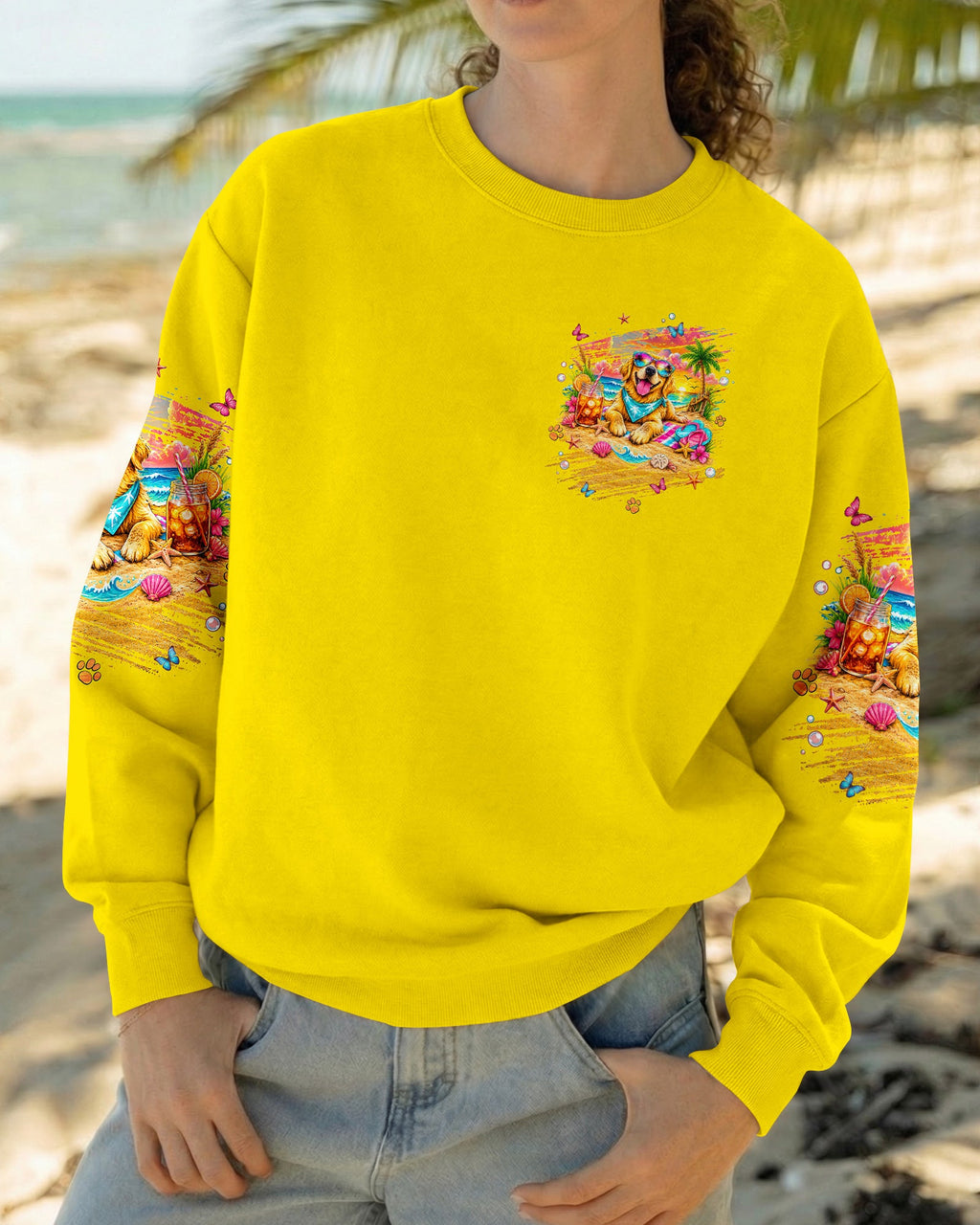 MEET ME AT MY HAPPY PLACE GOLDEN RETRIEVER DOG ALL OVER PRINT - TLNT2105261