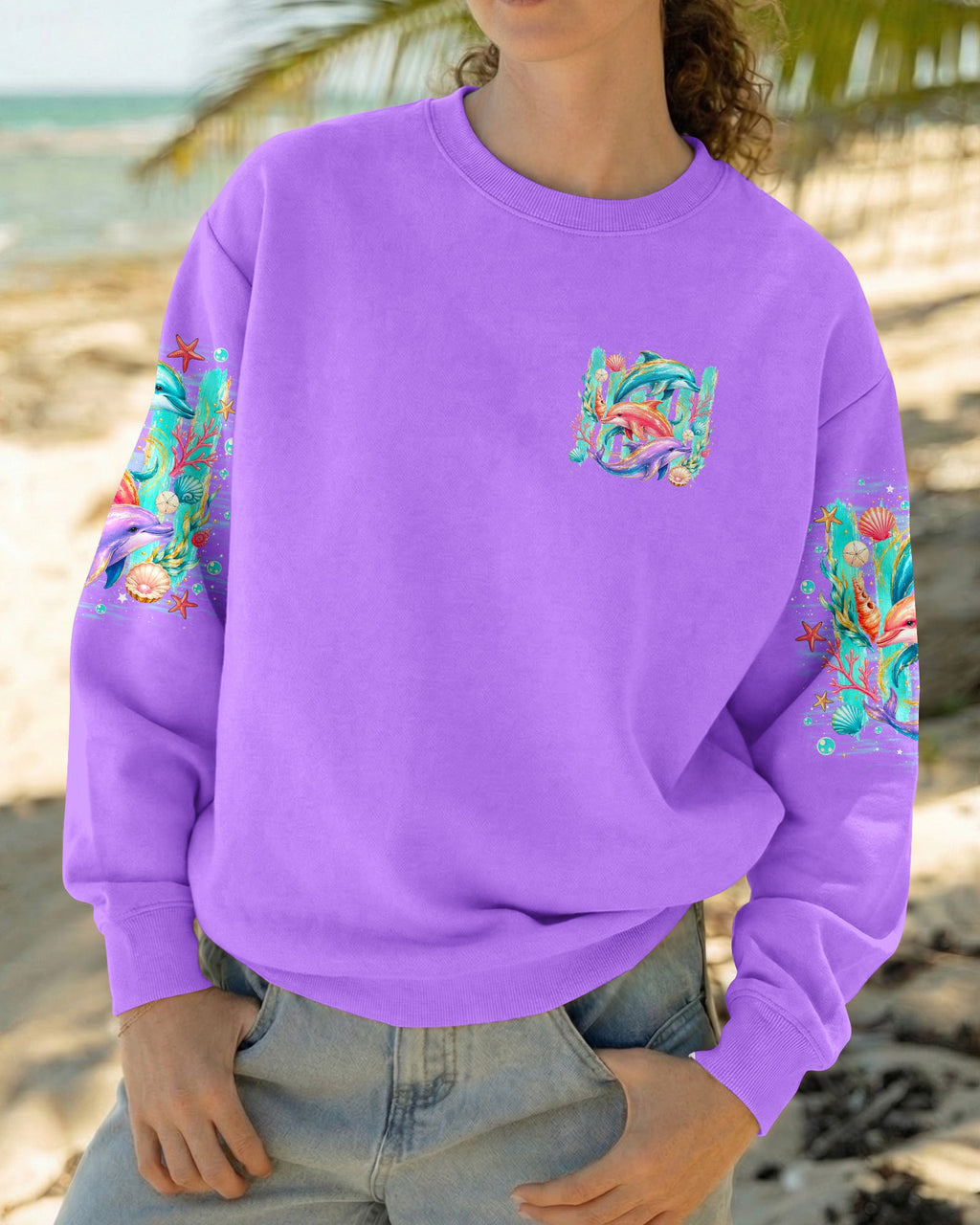 OCEAN WISHES DOLPHIN KISSES ALL OVER PRINT  - TLNO0206262