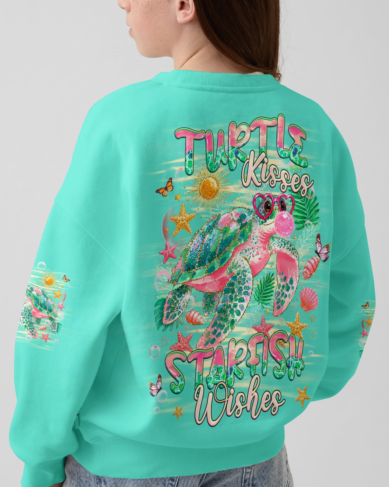 TURTLE KISSES STARFISH WISHES KIDS ALL OVER PRINT - TLHG0906261
