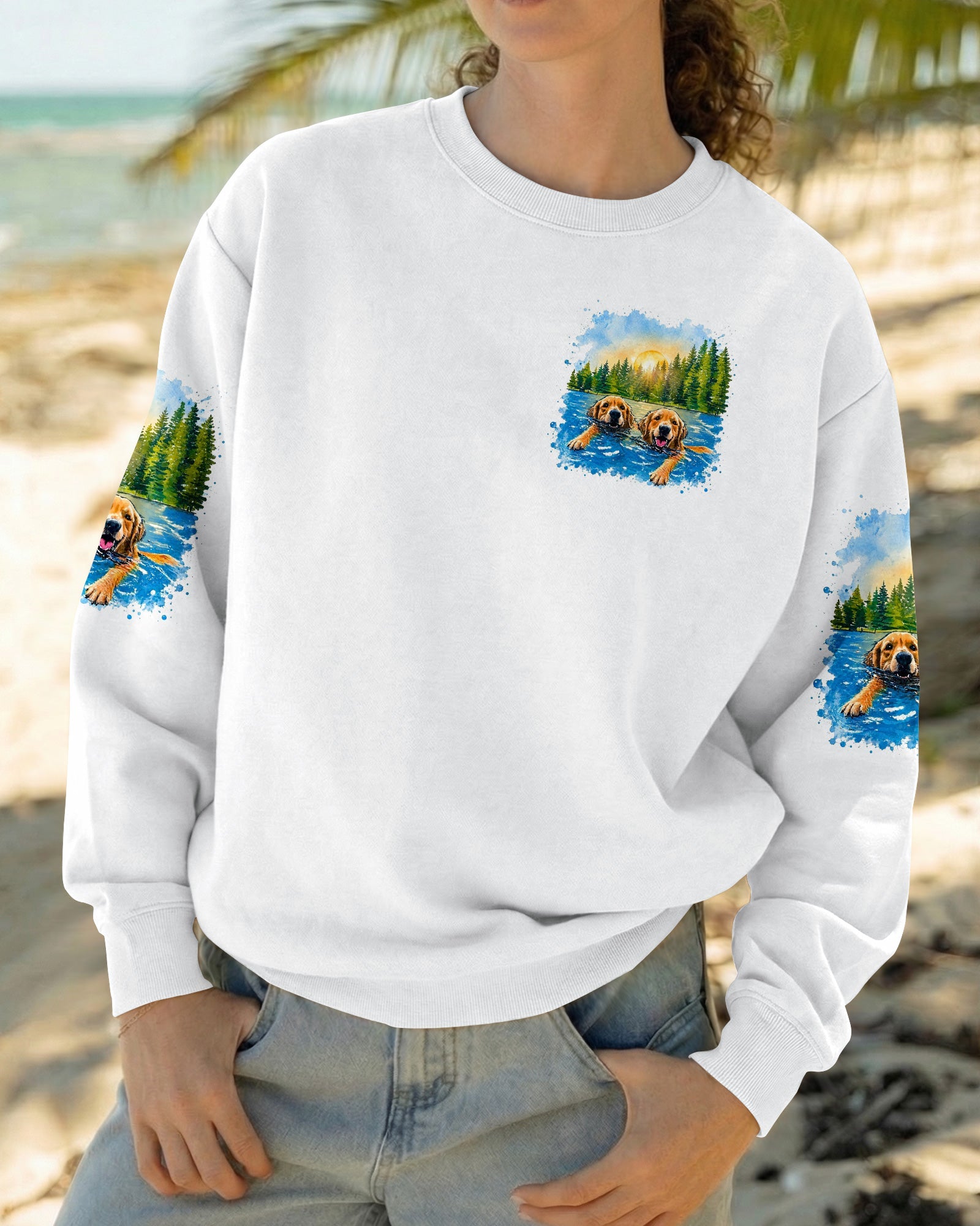 IT'S LAKE TIME LABRADOR DOG  ALL OVER PRINT - TLTW1805263