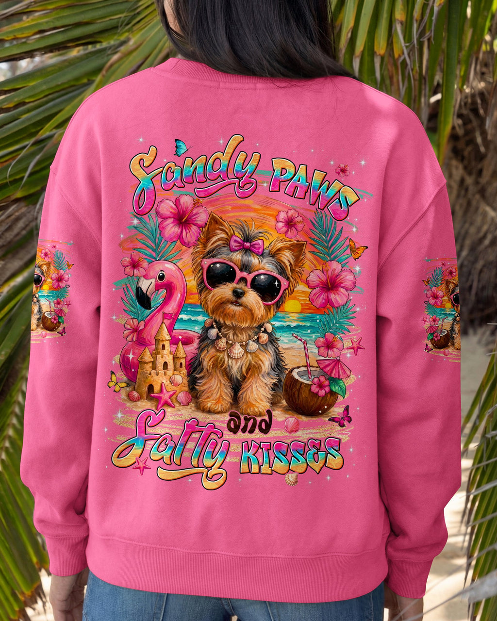 SANDY PAWS AND SALTY KISSES YORKSHIRE TERRIER DOG ALL OVER PRINT - TYLN2605261