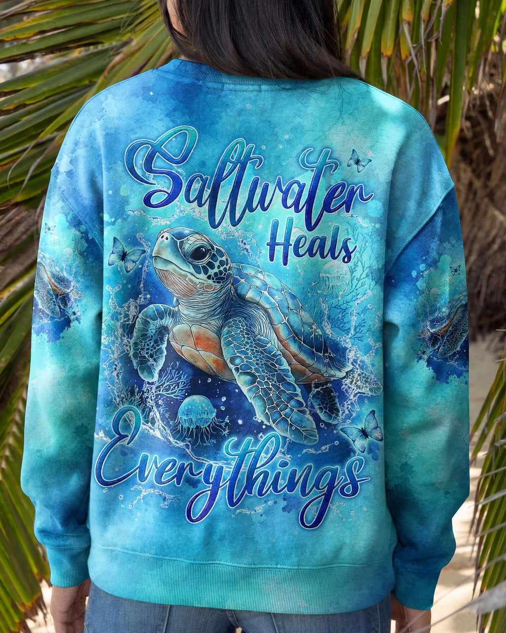 SALTWATER HEALS EVERYTHING TURTLE ALL OVER PRINT - TYLN0607263