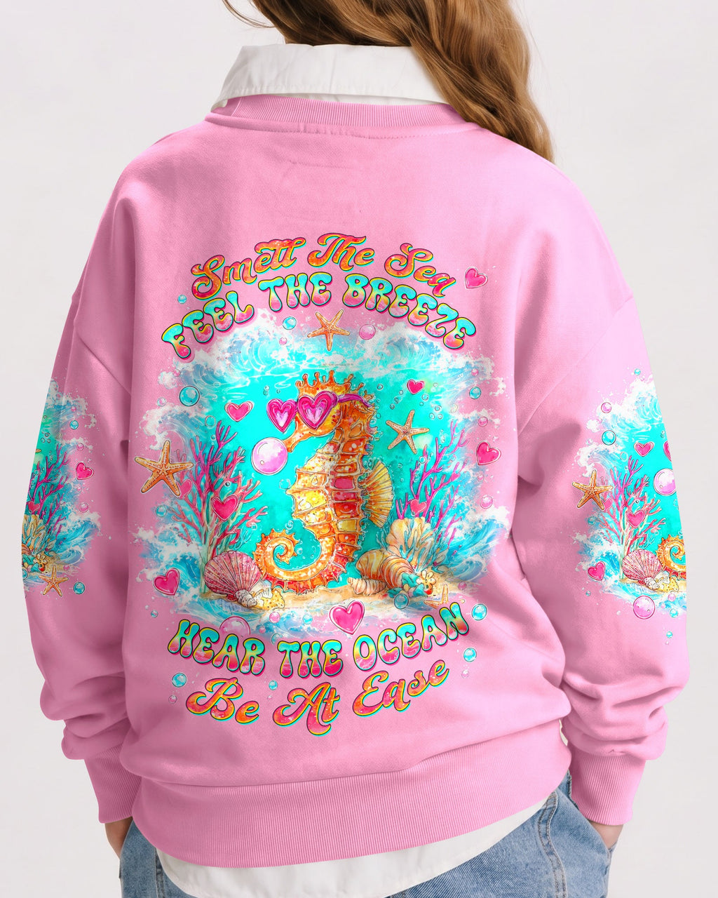 SMELL THE SEA FEEL THE BREEZE SEAHORSE KIDS ALL OVER PRINT - TLTW0806263