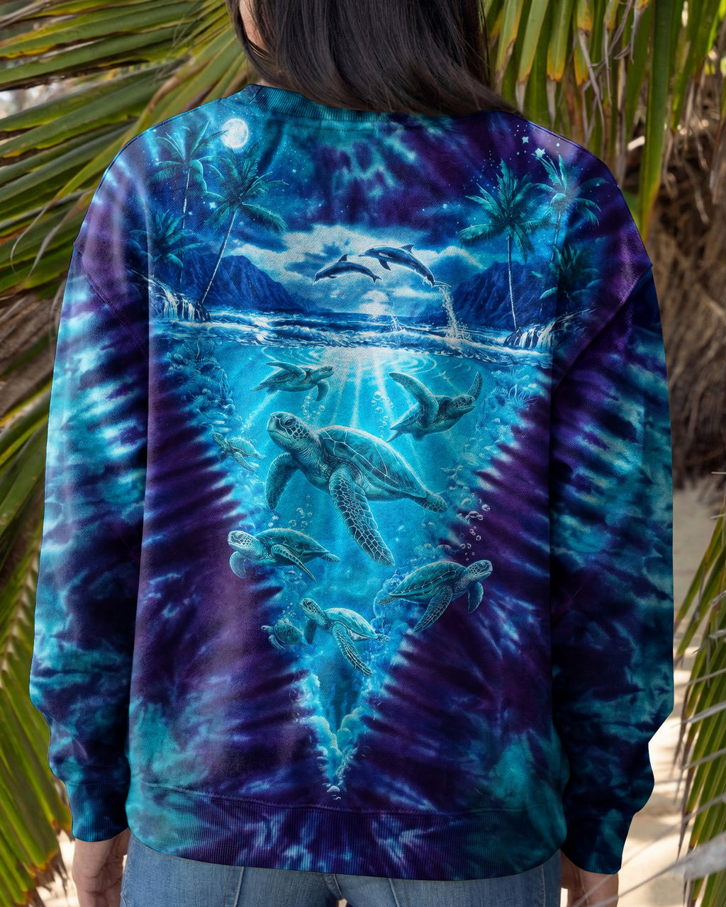 TURTLE MOONLIT PARADISE ALL OVER PRINT - RI0506263