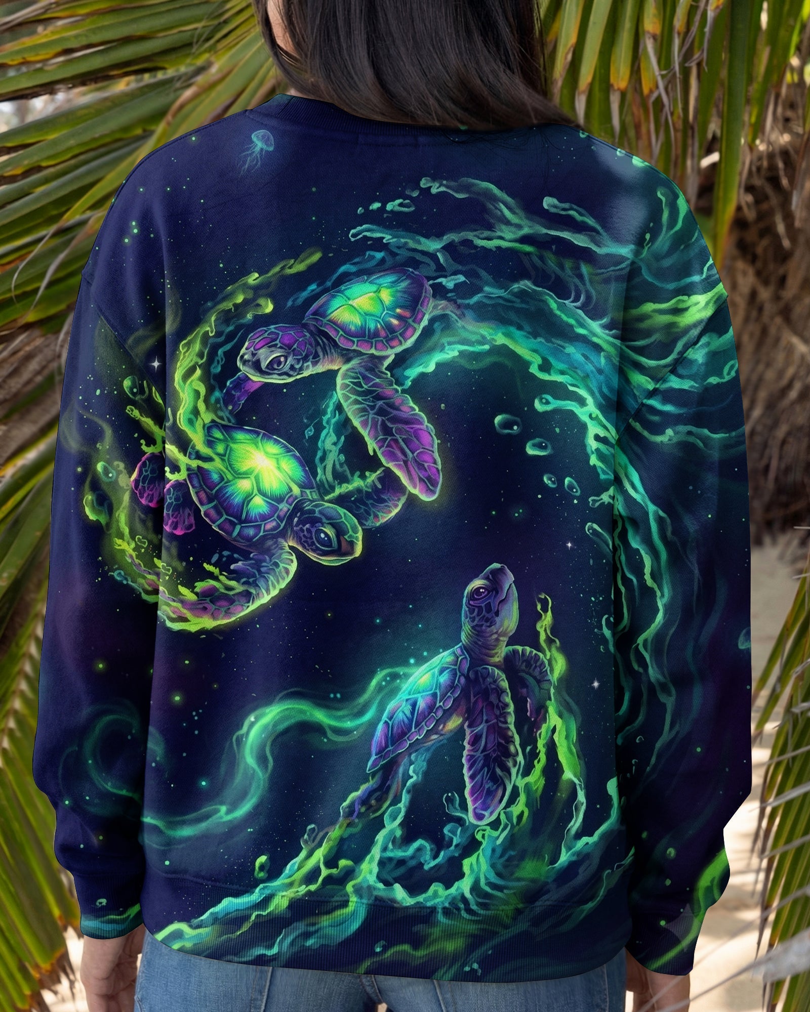 THREE TURTLES OF THE COSMIC TIDE ALL OVER PRINT - TLHN1707263