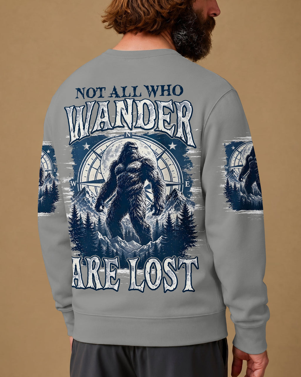 NOT ALL WHO WANDER ARE LOST BIGFOOT ALL OVER PRINT - TYPQ0907261