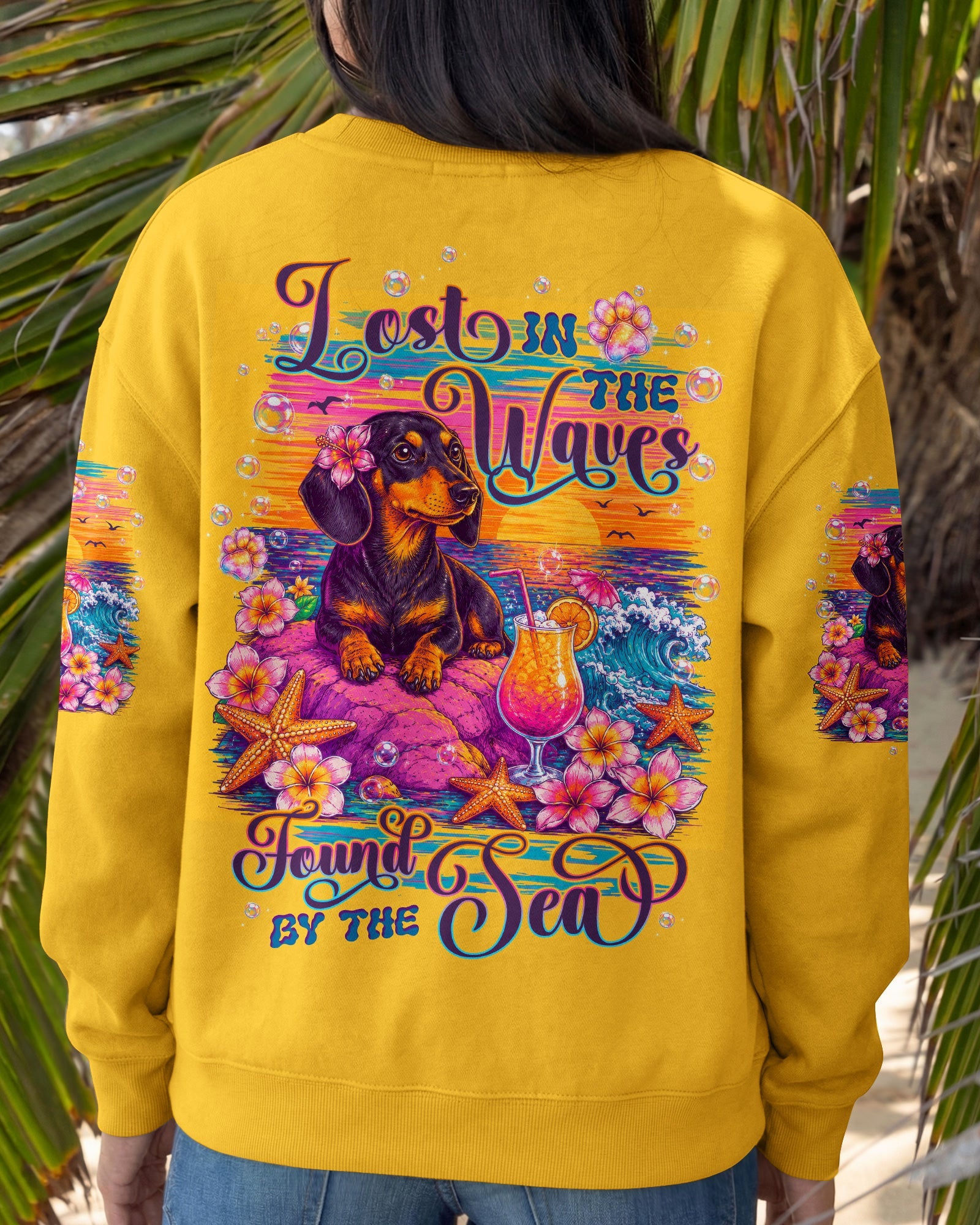 LOST IN THE WAVES DACHSHUND DOG ALL OVER PRINT - TLTW22805264