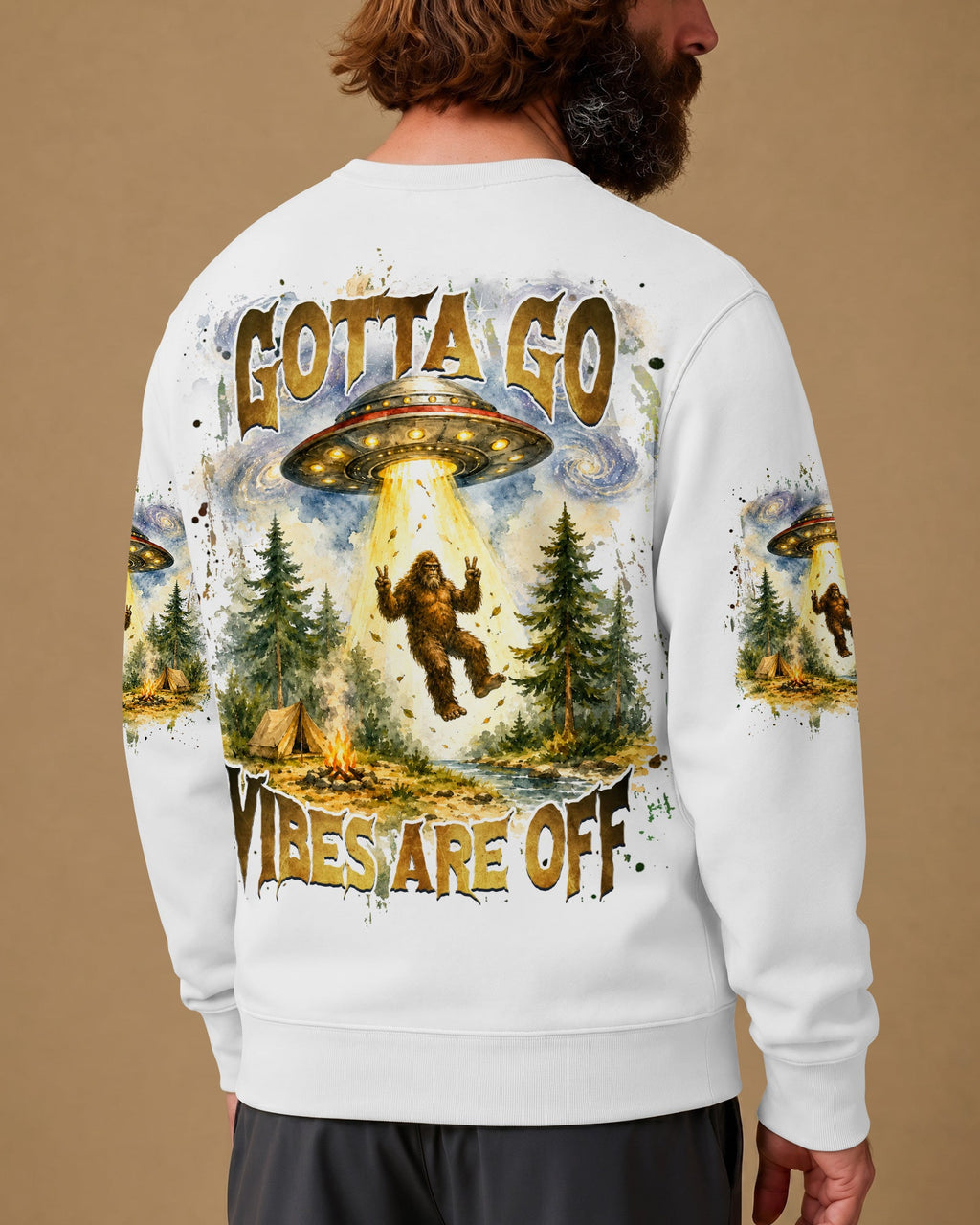 GOTTA GO VIBES ARE OFF BIGFOOT ALL OVER PRINT  - TLHG2206264