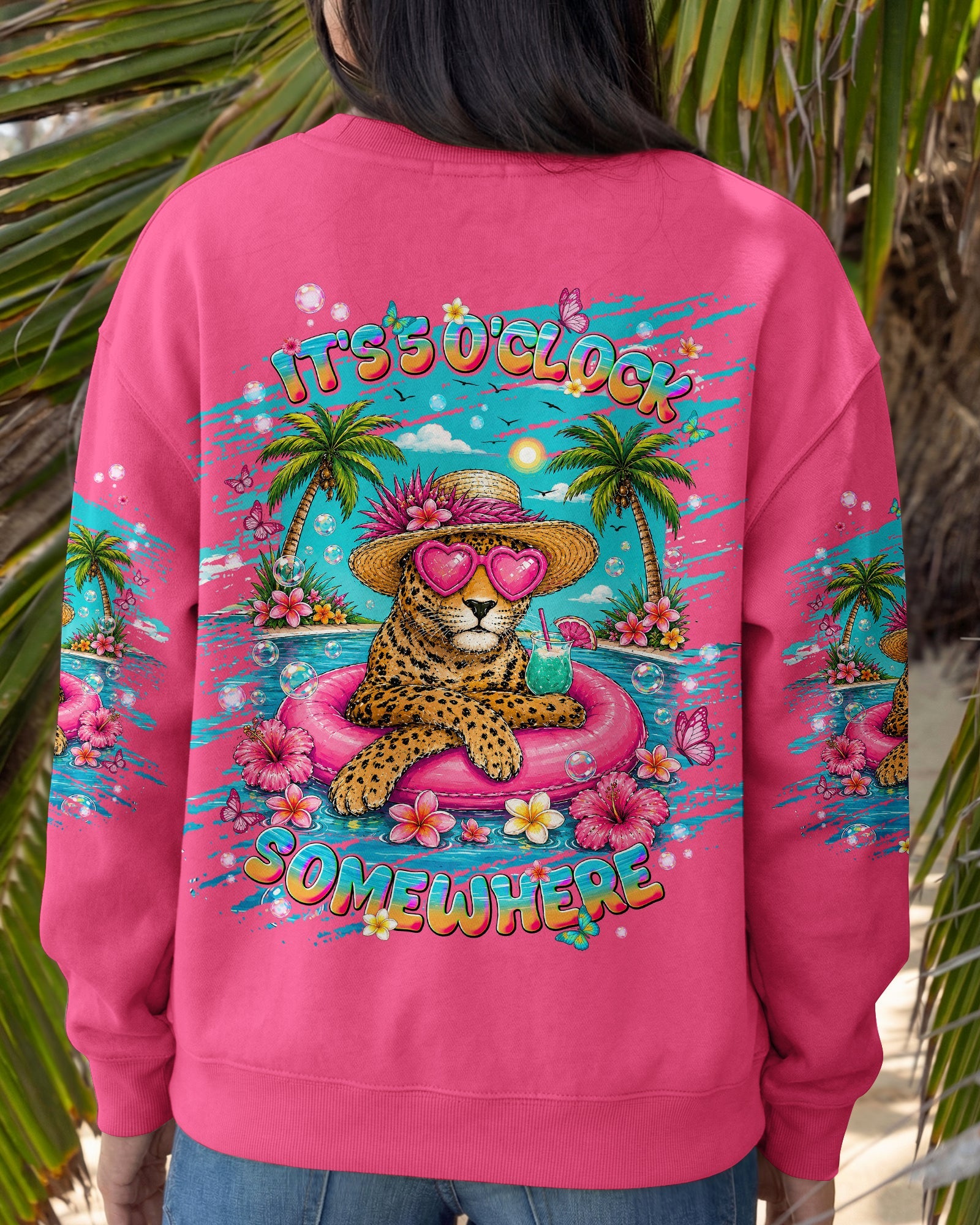 IT'S 5 O'CLOCK SOMEWHERE LEOPARD ALL OVER PRINT  - TLNT2605261