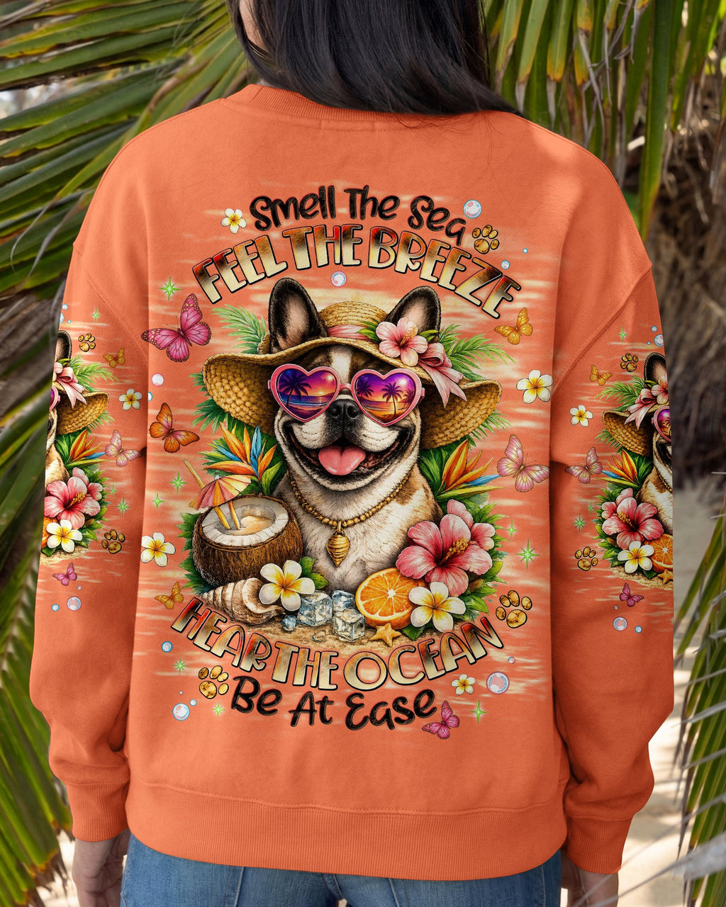 SMELL THE SEA FEEL THE BREEZE FRENCH BULLDOG ALL OVER PRINT - TLNT1106262