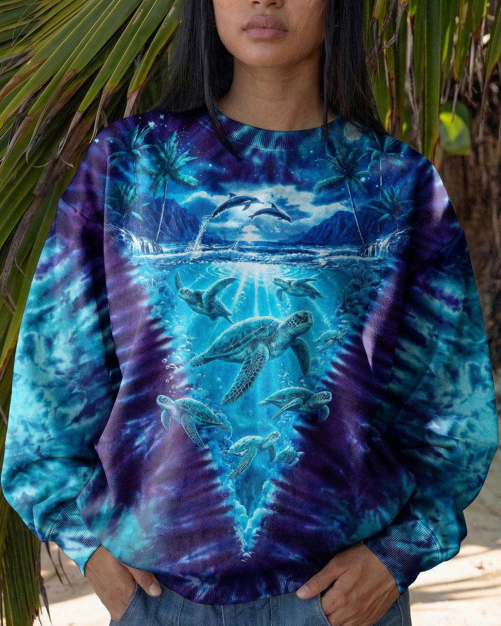 TURTLE MOONLIT PARADISE ALL OVER PRINT - RI0506263